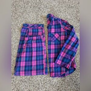 Victoria Secret Two-Piece Pajama Set in Pink and Navy